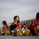 Japanese performers await their turn on the last day.